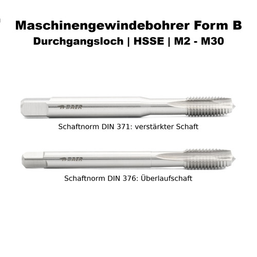 Baer gewindebohrer form - baer, b