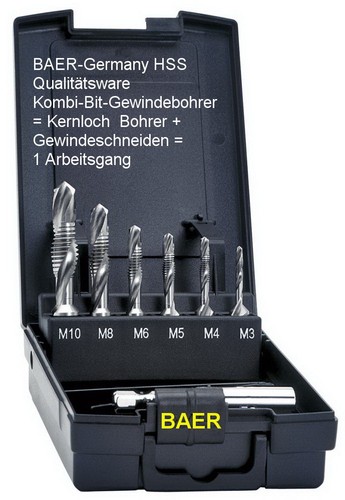 Kombi gewindebohrer baer set - kombi-gewindebohrer,
