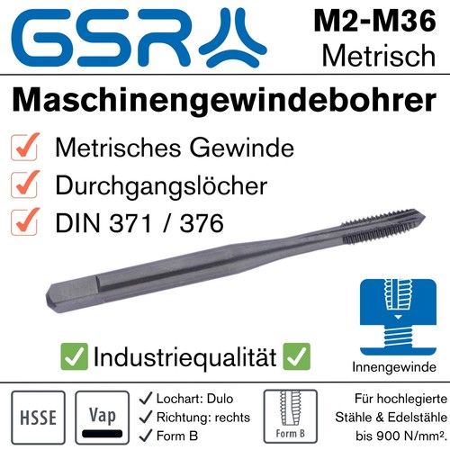 Gsr profi gewindebohrer - gsr, m2-m36